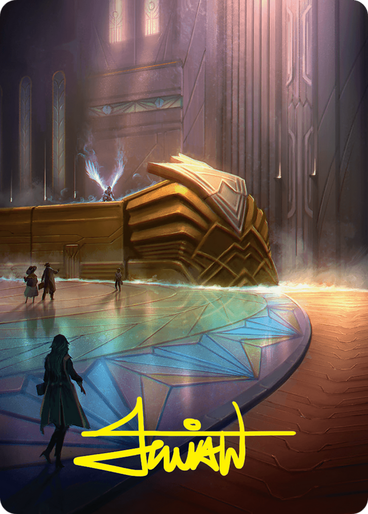 Plains Art Card (21/54) (Gold-Stamped Signature) [Foundations Art Series] | Jomio and Rueliete's Cards and Comics