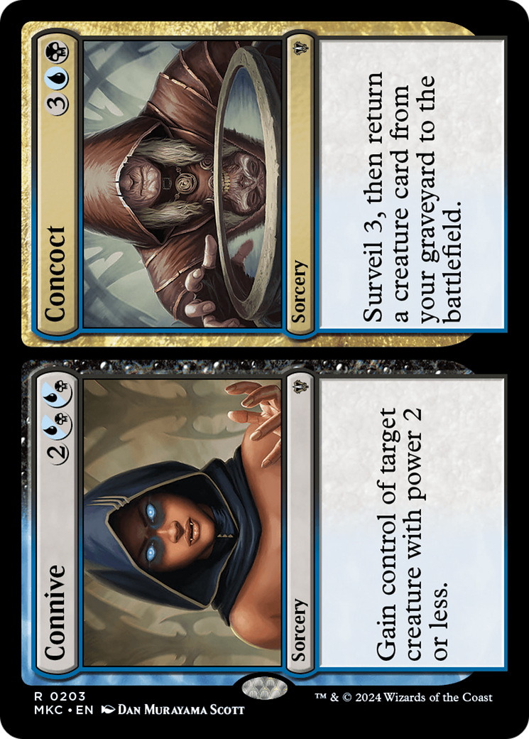Connive // Concoct [Murders at Karlov Manor Commander] | Jomio and Rueliete's Cards and Comics