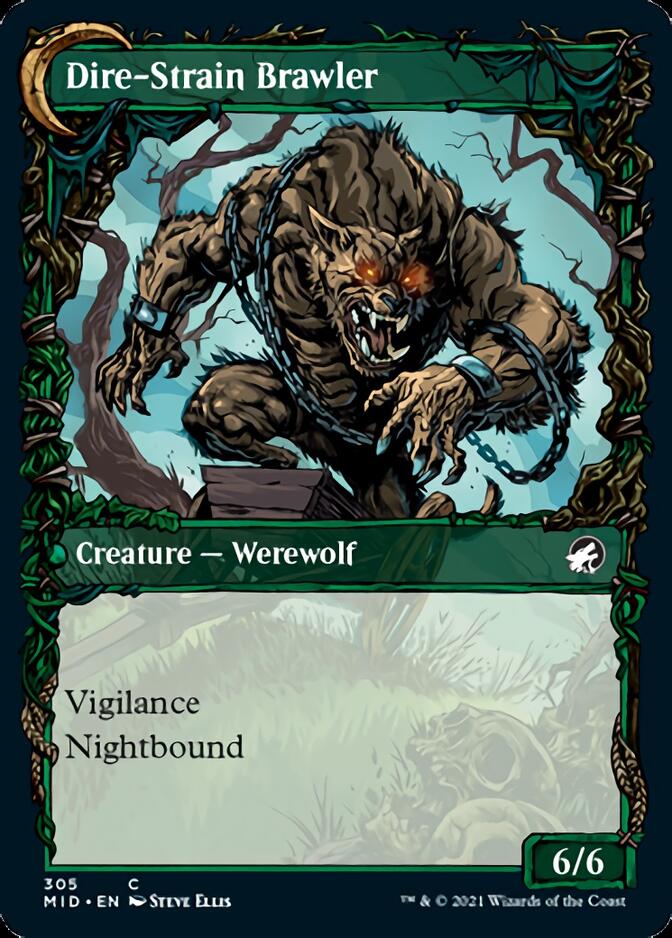 Tireless Hauler // Dire-Strain Brawler (Showcase Equinox) [Innistrad: Midnight Hunt] | Jomio and Rueliete's Cards and Comics