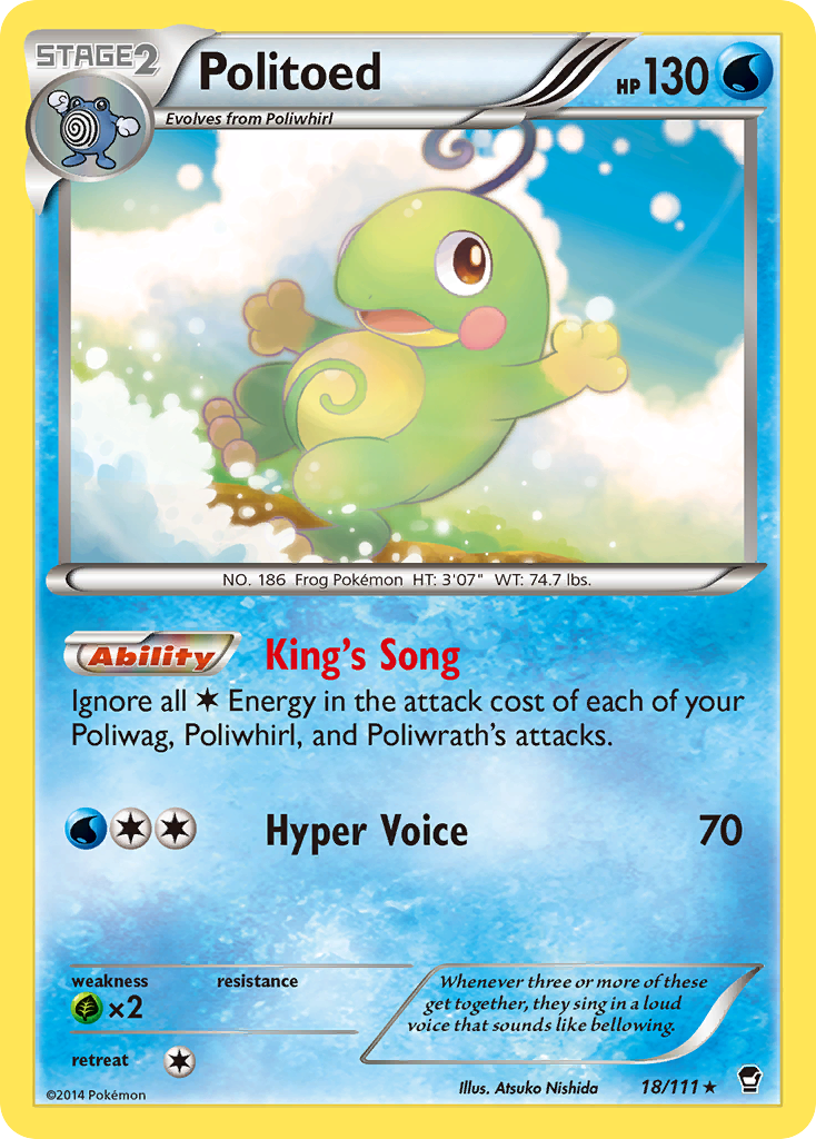 Politoed (18/111) [XY: Furious Fists] | Jomio and Rueliete's Cards and Comics