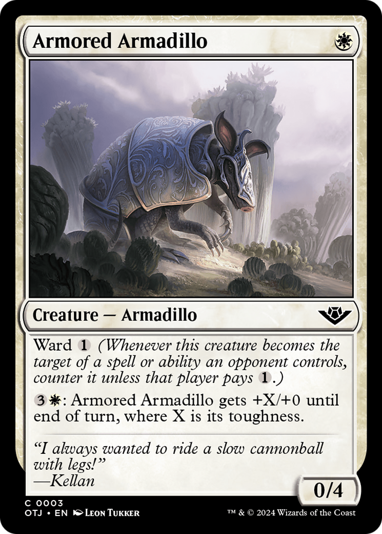 Armored Armadillo [Outlaws of Thunder Junction] | Jomio and Rueliete's Cards and Comics