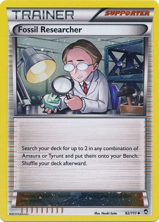 Fossil Researcher (92/111) (Cosmos Holo) [XY: Furious Fists] | Jomio and Rueliete's Cards and Comics