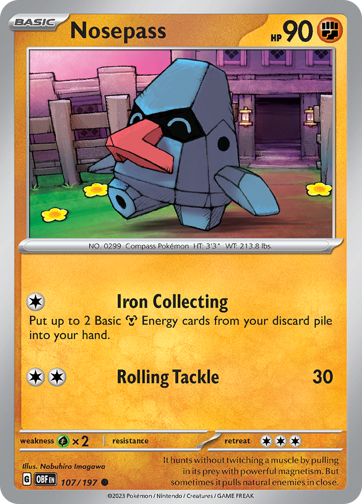 Nosepass (107/197) [Scarlet & Violet: Obsidian Flames] | Jomio and Rueliete's Cards and Comics