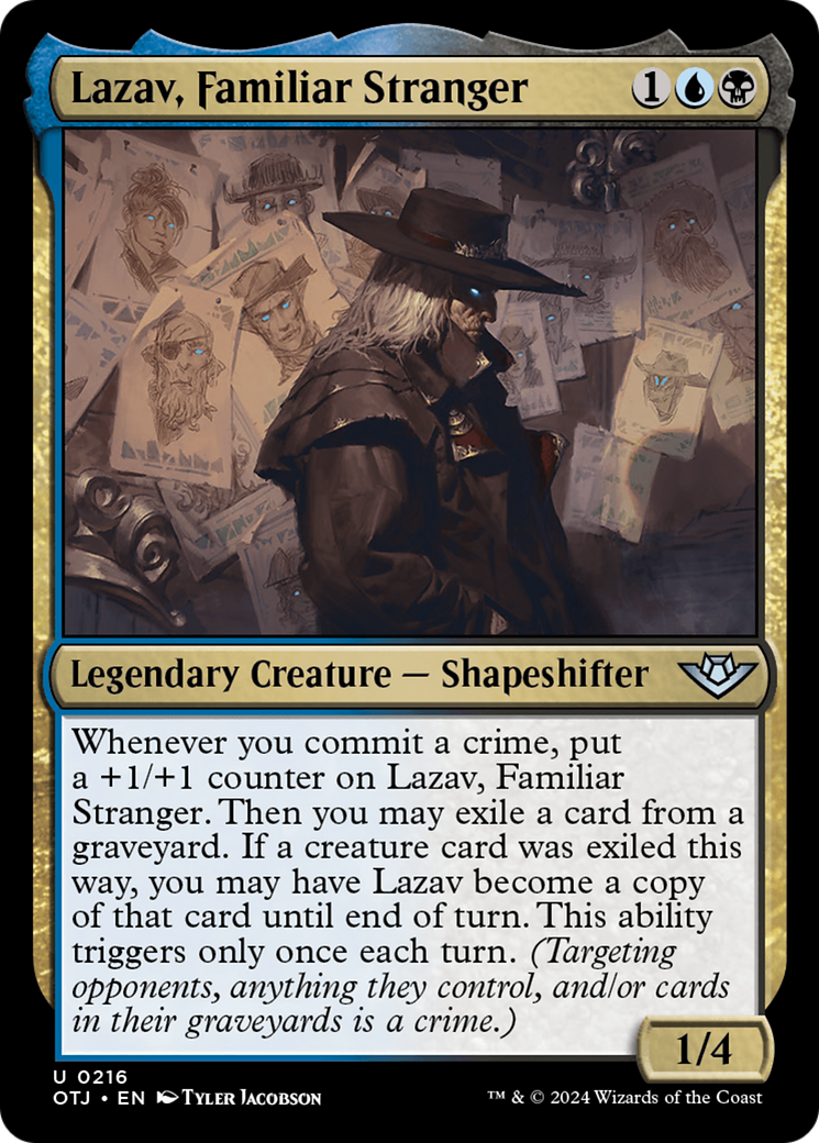 Lazav, Familiar Stranger [Outlaws of Thunder Junction] | Jomio and Rueliete's Cards and Comics