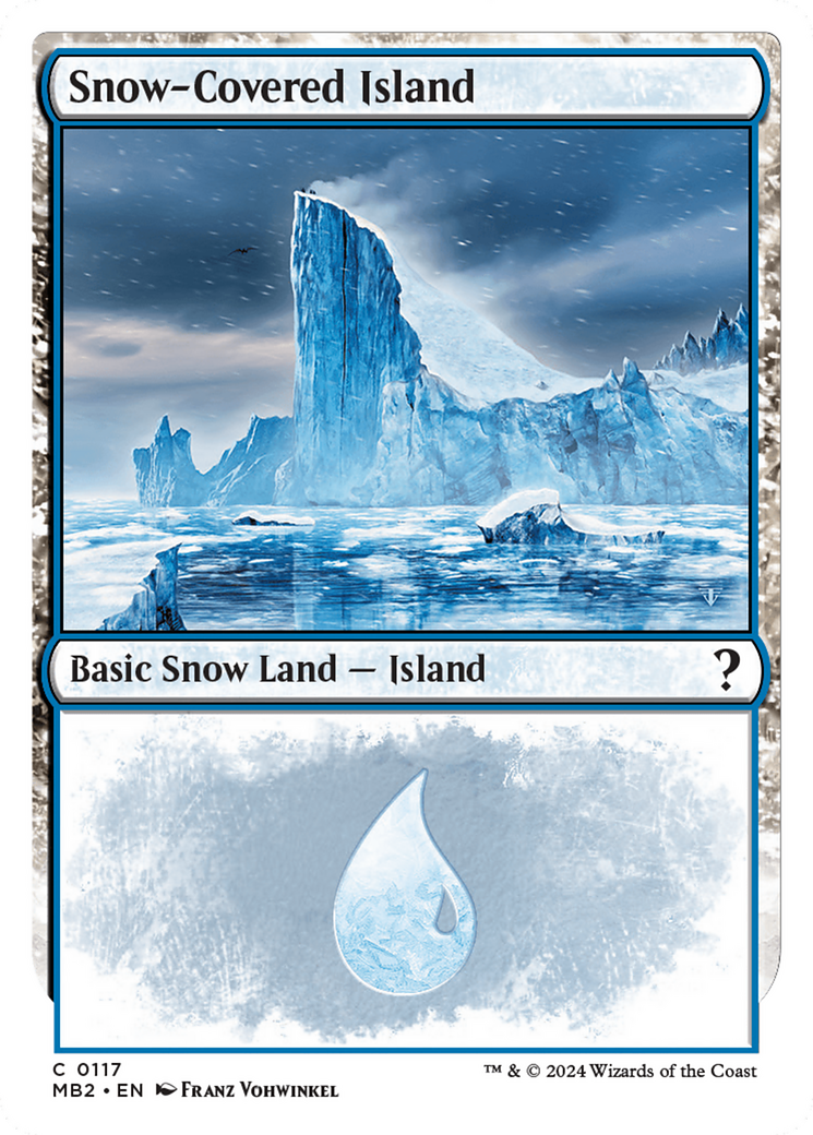 Snow-Covered Island (White Border) [Mystery Booster 2] | Jomio and Rueliete's Cards and Comics