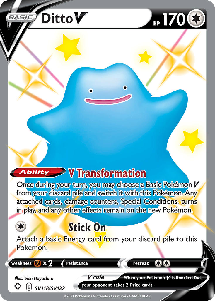 Ditto V (SV118/SV122) [Sword & Shield: Shining Fates] | Jomio and Rueliete's Cards and Comics