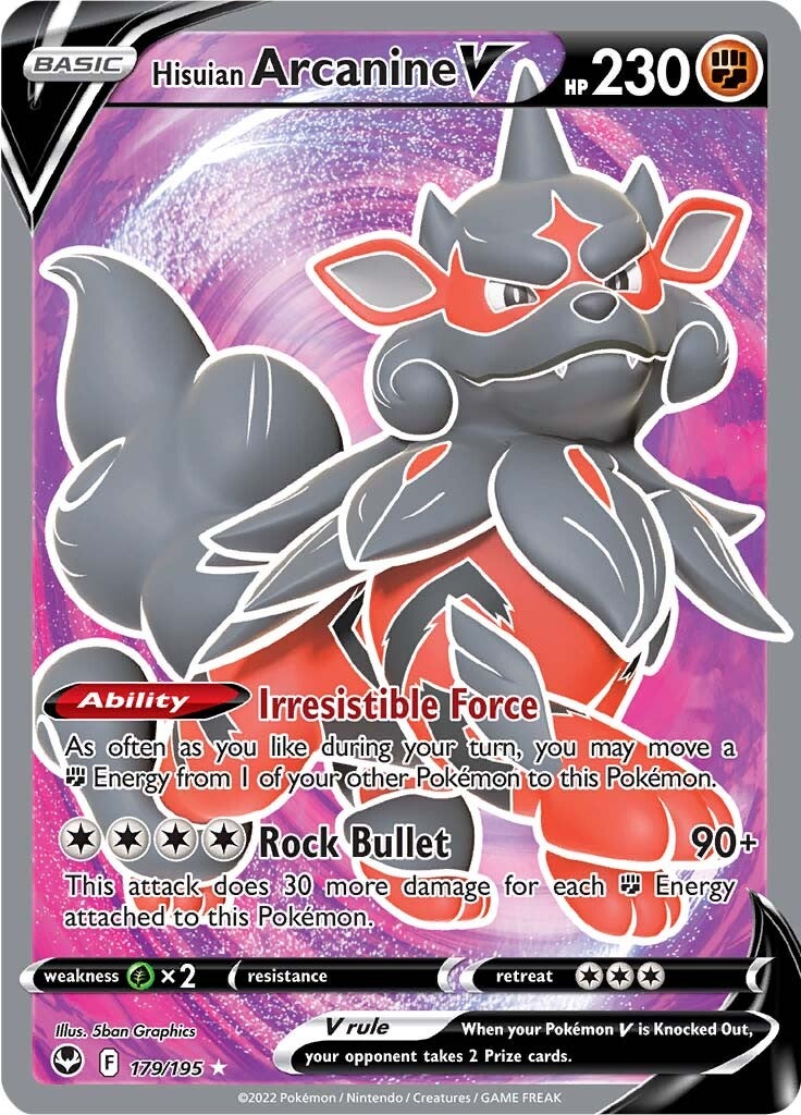 Hisuian Arcanine V (179/195) [Sword & Shield: Silver Tempest] | Jomio and Rueliete's Cards and Comics