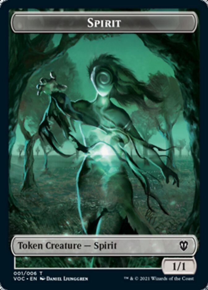 Spirit (001) // Spirit (002) Double-Sided Token [Innistrad: Crimson Vow Commander Tokens] | Jomio and Rueliete's Cards and Comics