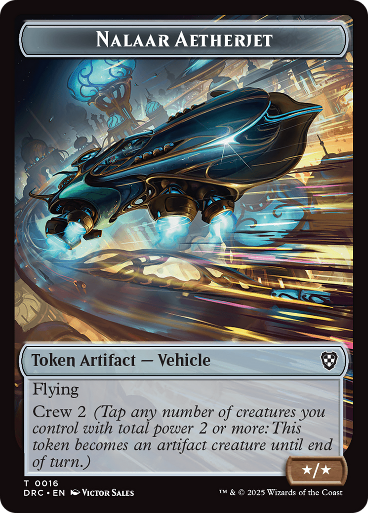 Construct // Nalaar Aetherjet Double-Sided Token [Aetherdrift Commander Tokens] | Jomio and Rueliete's Cards and Comics