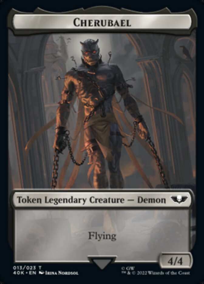 Astartes Warrior // Cherubael Double-Sided Token (Surge Foil) [Warhammer 40,000 Tokens] | Jomio and Rueliete's Cards and Comics