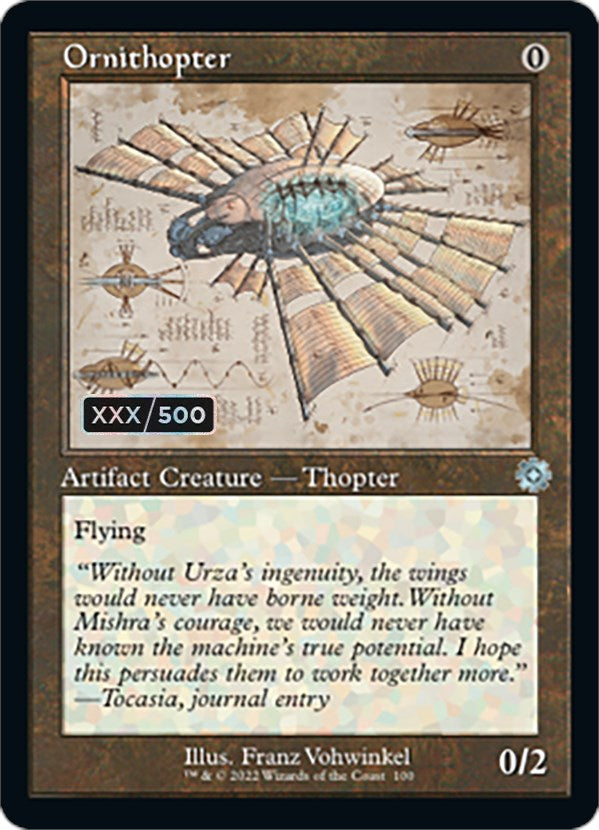 Ornithopter (Retro Schematic) (Serialized) [The Brothers' War Retro Artifacts] | Jomio and Rueliete's Cards and Comics