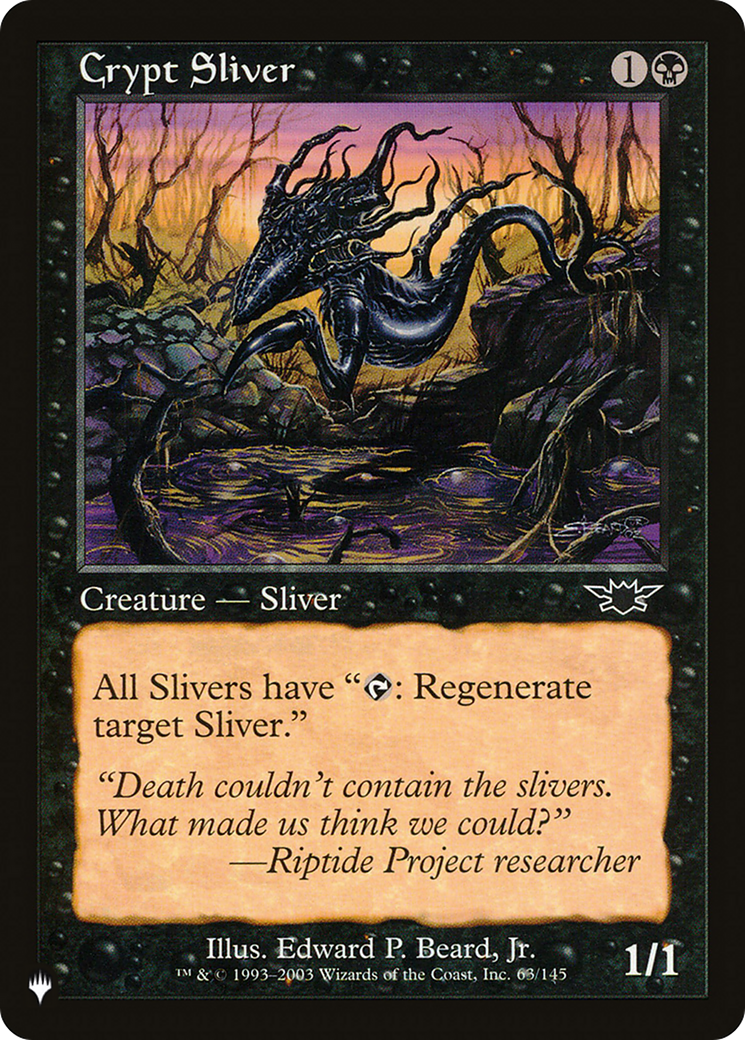 Crypt Sliver [The List] | Jomio and Rueliete's Cards and Comics