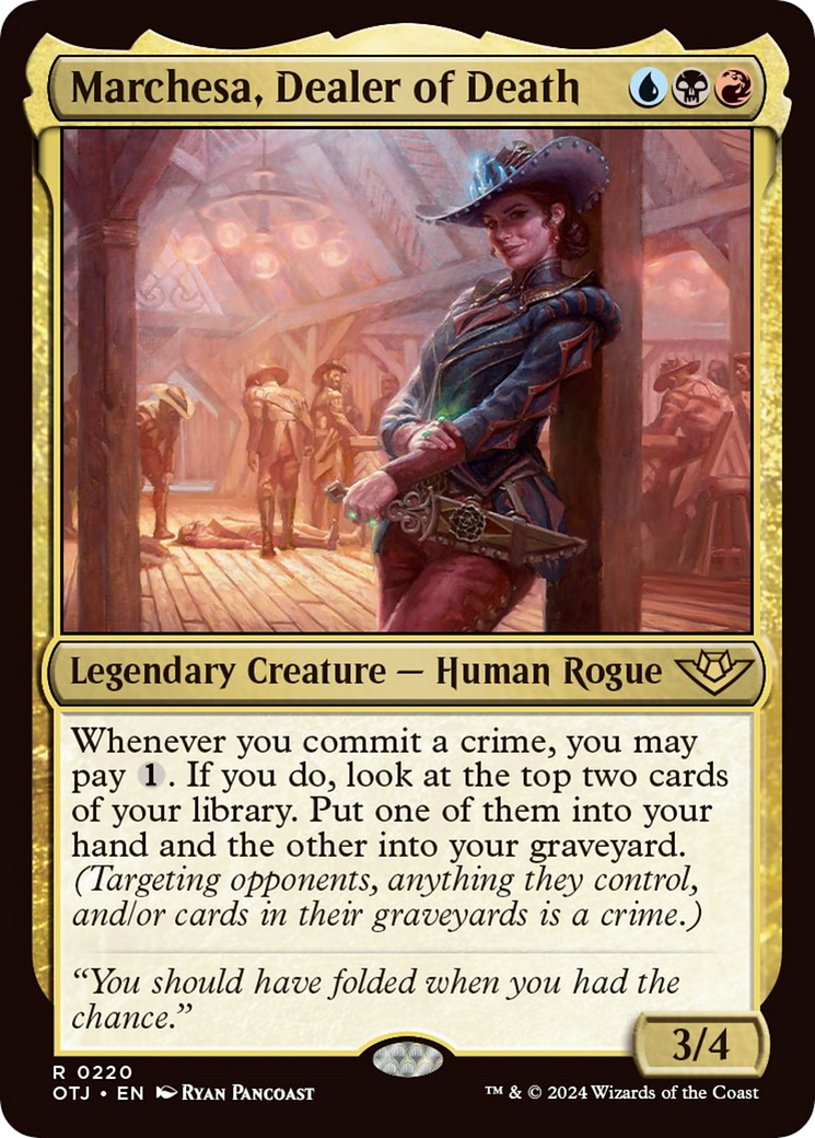 Marchesa, Dealer of Death [Outlaws of Thunder Junction] | Jomio and Rueliete's Cards and Comics
