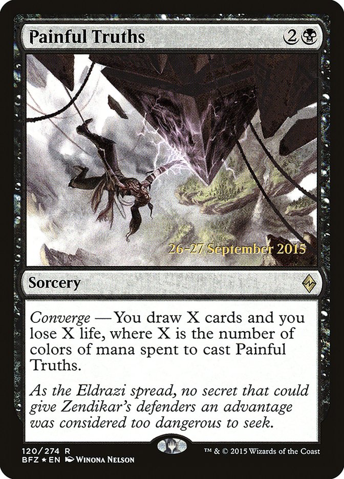 Painful Truths [Battle for Zendikar Prerelease Promos] | Jomio and Rueliete's Cards and Comics