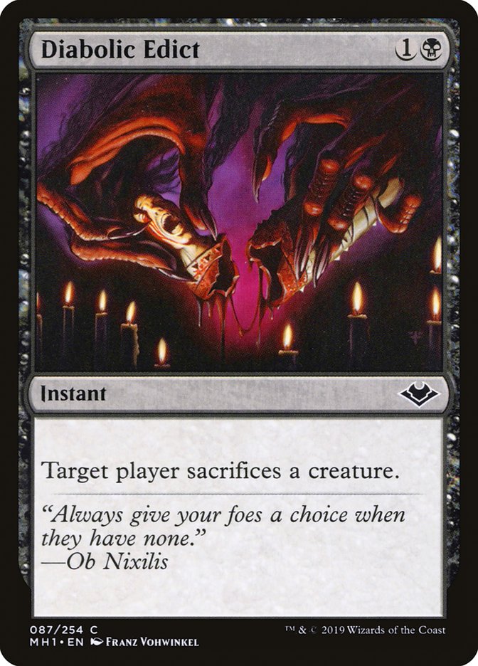 Diabolic Edict [Modern Horizons] | Jomio and Rueliete's Cards and Comics
