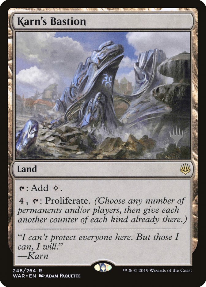 Karn's Bastion (Promo Pack) [War of the Spark Promos] | Jomio and Rueliete's Cards and Comics