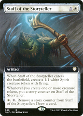 Staff of the Storyteller (Extended Art) [Phyrexia: All Will Be One Commander] | Jomio and Rueliete's Cards and Comics
