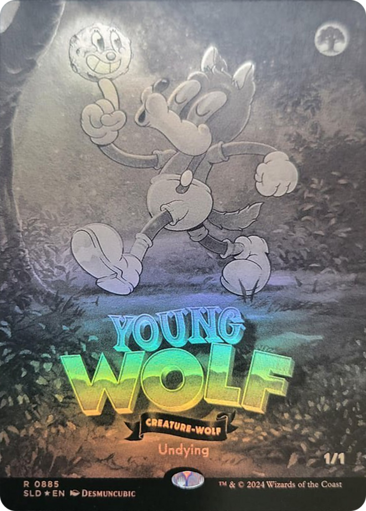 Young Wolf (Black & White Foil) [Secret Lair Drop Series] | Jomio and Rueliete's Cards and Comics