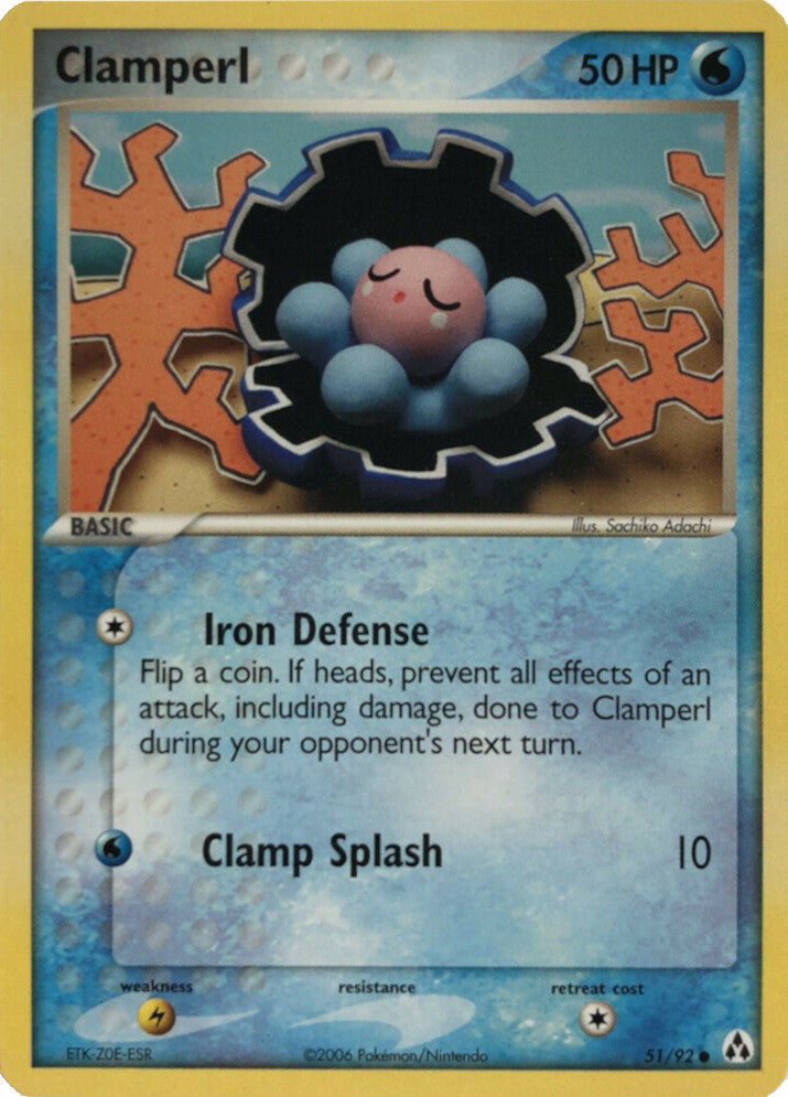 Clamperl (51/92) (Stamped) [EX: Legend Maker] | Jomio and Rueliete's Cards and Comics