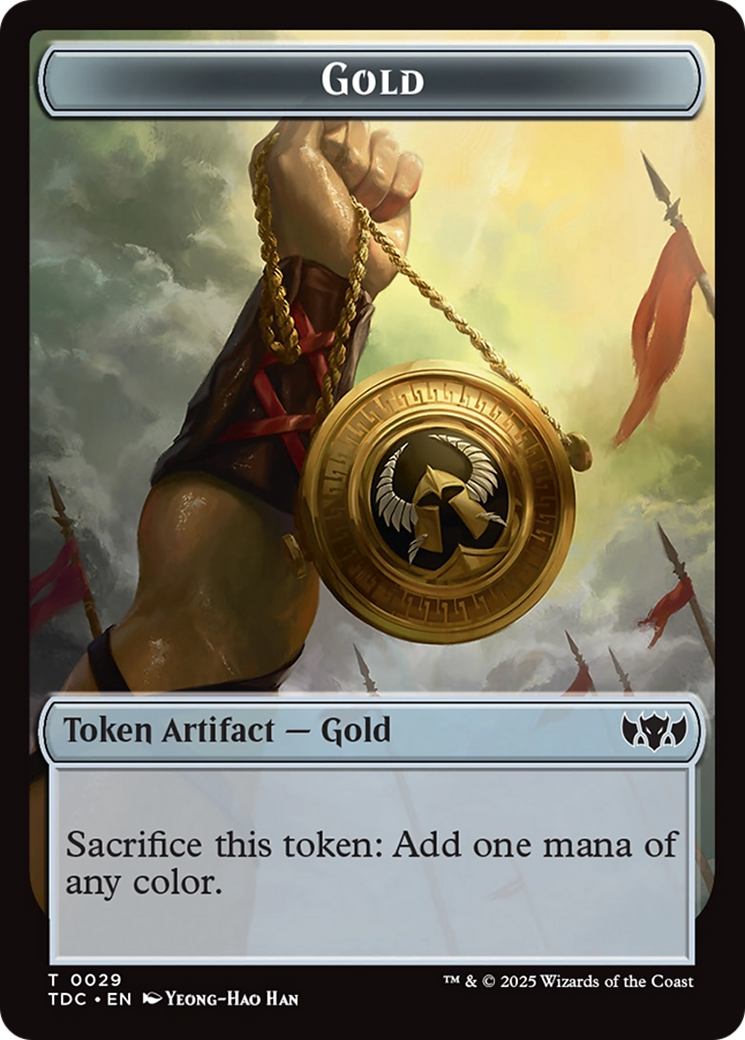 Elemental (0016) // Gold Double-Sided Token [Tarkir: Dragonstorm Commander Tokens] | Jomio and Rueliete's Cards and Comics