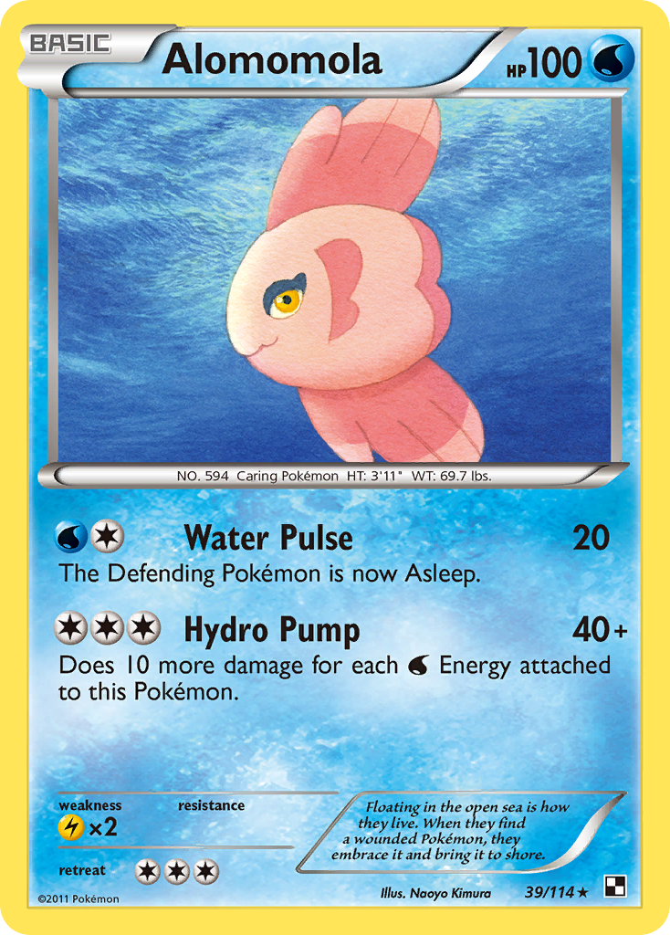 Alomomola (39/114) [Black & White: Base Set] | Jomio and Rueliete's Cards and Comics
