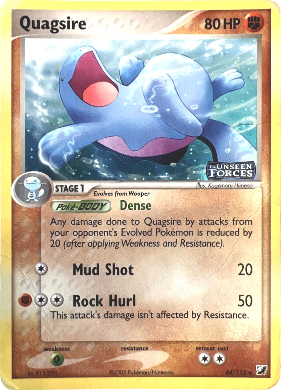 Quagsire (44/115) (Stamped) [EX: Unseen Forces] | Jomio and Rueliete's Cards and Comics