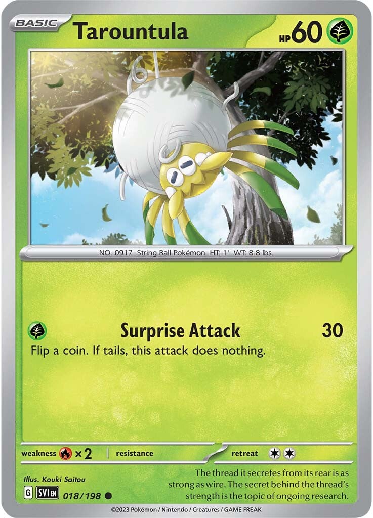 Tarountula (018/198) [Scarlet & Violet: Base Set] | Jomio and Rueliete's Cards and Comics