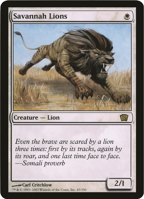Savannah Lions (Oversized) [Eighth Edition Box Topper] | Jomio and Rueliete's Cards and Comics