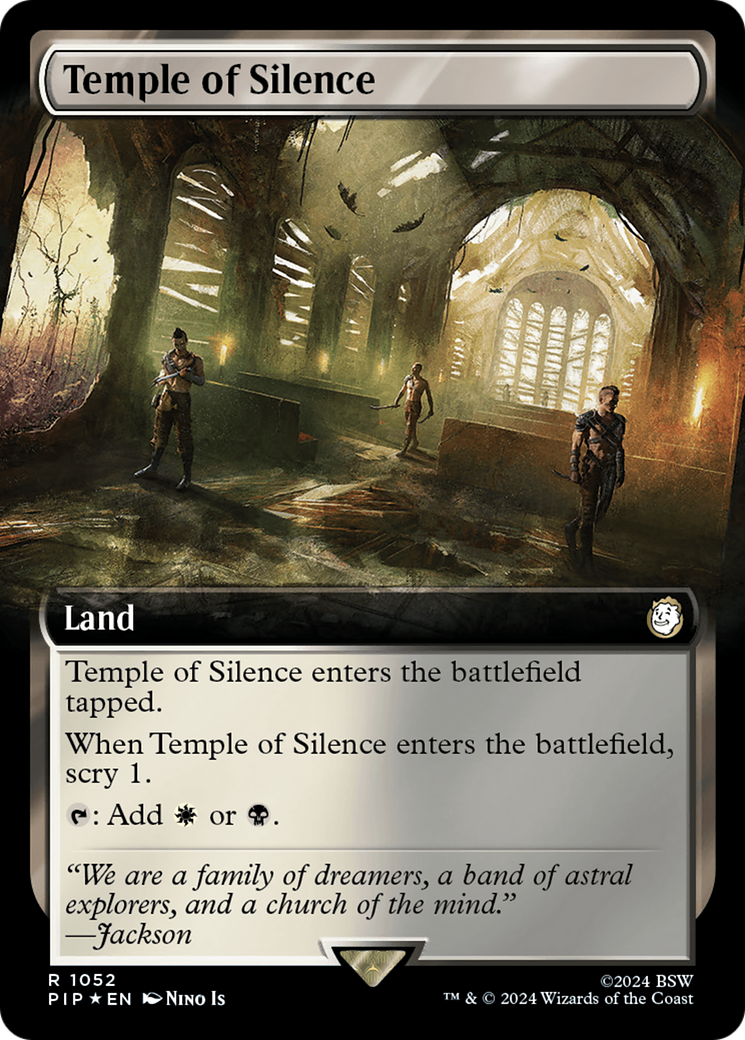 Temple of Silence (Extended Art) (Surge Foil) [Fallout] | Jomio and Rueliete's Cards and Comics