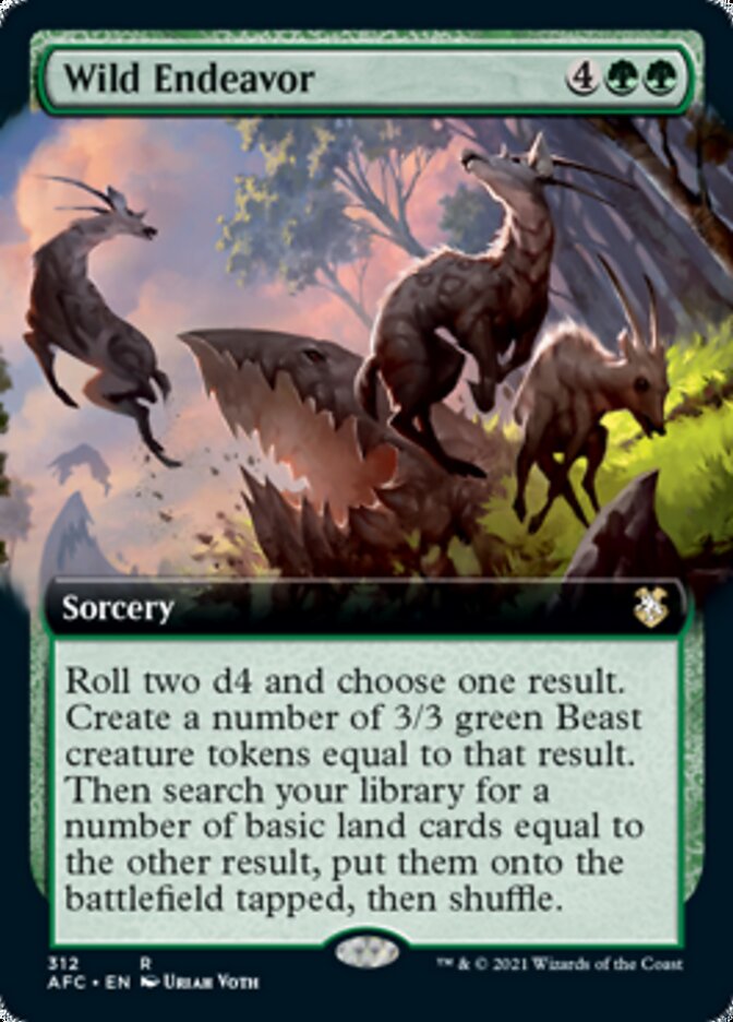 Wild Endeavor (Extended Art) [Dungeons & Dragons: Adventures in the Forgotten Realms Commander] | Jomio and Rueliete's Cards and Comics