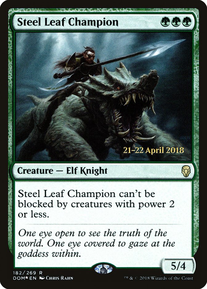 Steel Leaf Champion [Dominaria Prerelease Promos] | Jomio and Rueliete's Cards and Comics