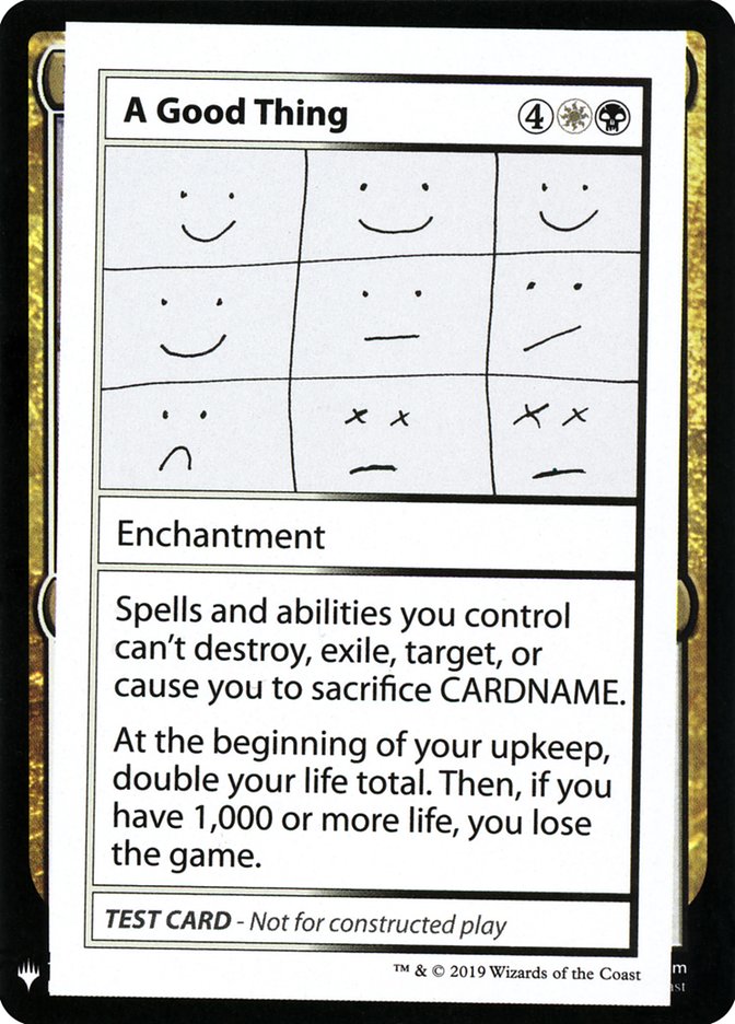 A Good Thing [Mystery Booster Playtest Cards] | Jomio and Rueliete's Cards and Comics