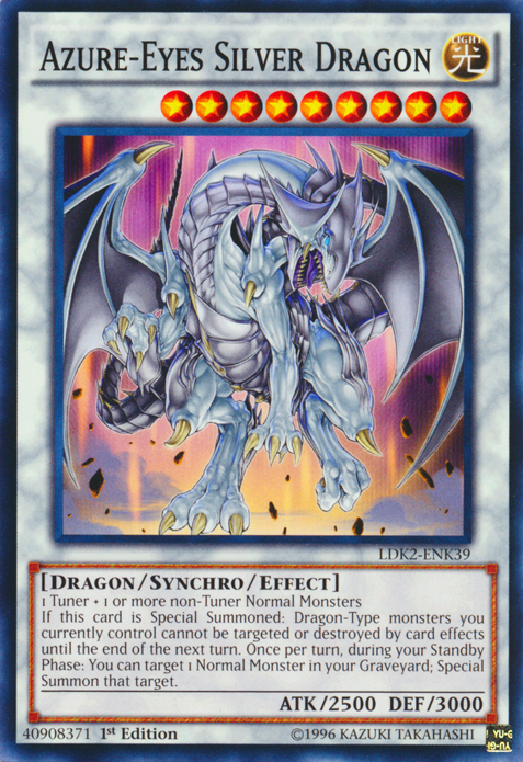 Azure-Eyes Silver Dragon [LDK2-ENK39] Common | Jomio and Rueliete's Cards and Comics