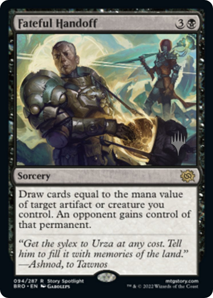 Fateful Handoff (Promo Pack) [The Brothers' War Promos] | Jomio and Rueliete's Cards and Comics