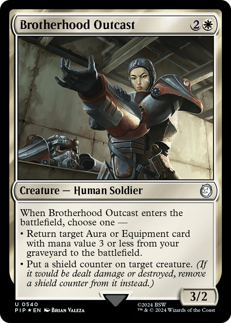 Brotherhood Outcast (Surge Foil) [Fallout] | Jomio and Rueliete's Cards and Comics