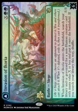 Invasion of Ikoria // Zilortha, Apex of Ikoria [March of the Machine Prerelease Promos] | Jomio and Rueliete's Cards and Comics