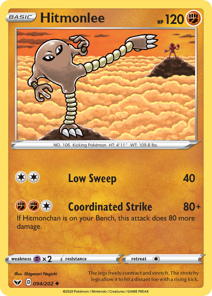 Hitmonlee (094/202) [Sword & Shield: Base Set] | Jomio and Rueliete's Cards and Comics
