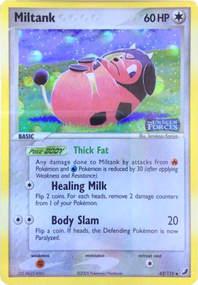 Miltank (42/115) (Stamped) [EX: Unseen Forces] | Jomio and Rueliete's Cards and Comics