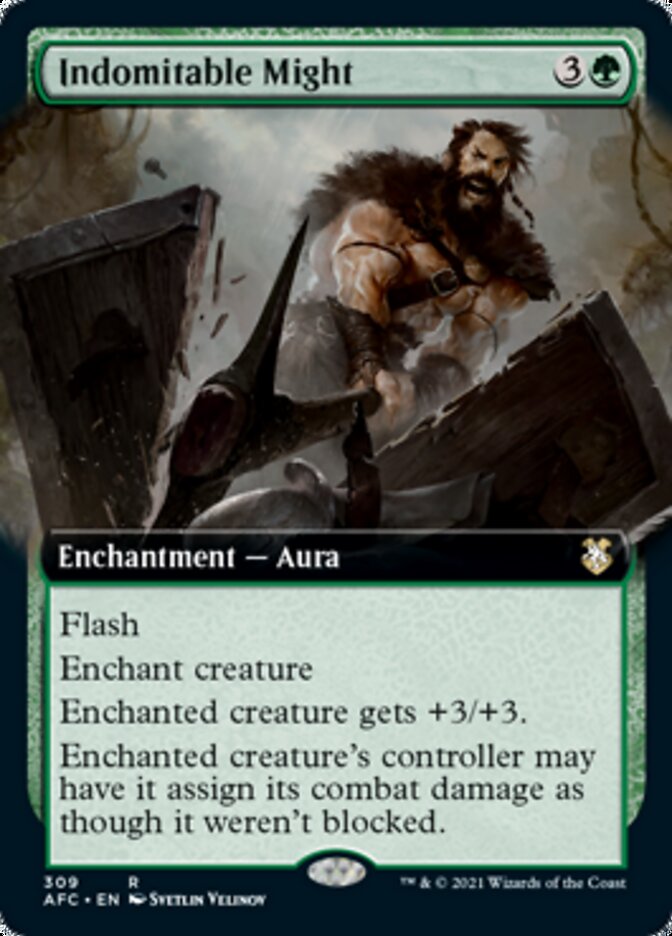 Indomitable Might (Extended Art) [Dungeons & Dragons: Adventures in the Forgotten Realms Commander] | Jomio and Rueliete's Cards and Comics