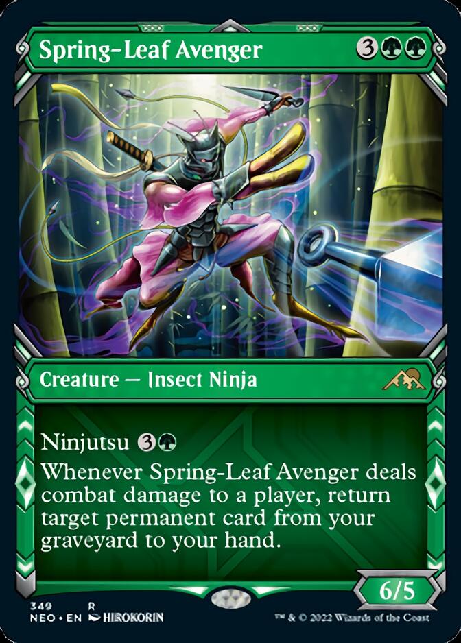 Spring-Leaf Avenger (Showcase Ninja) [Kamigawa: Neon Dynasty] | Jomio and Rueliete's Cards and Comics