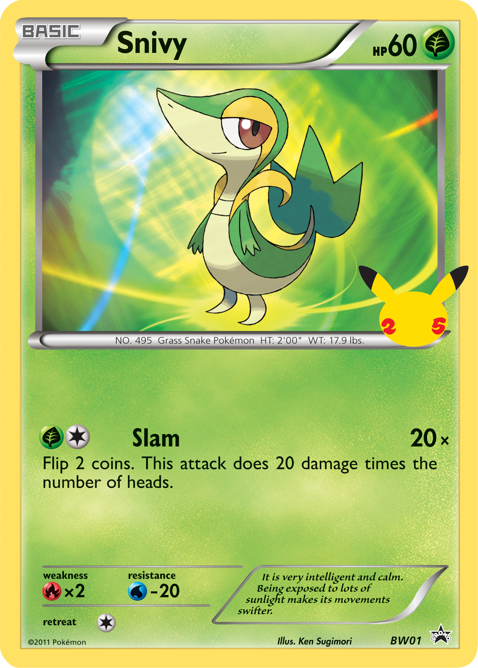 Snivy (BW01) (Jumbo Card) [First Partner Pack] | Jomio and Rueliete's Cards and Comics