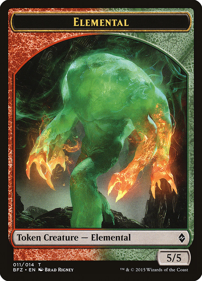 Elemental Token (011/014) [Battle for Zendikar Tokens] | Jomio and Rueliete's Cards and Comics