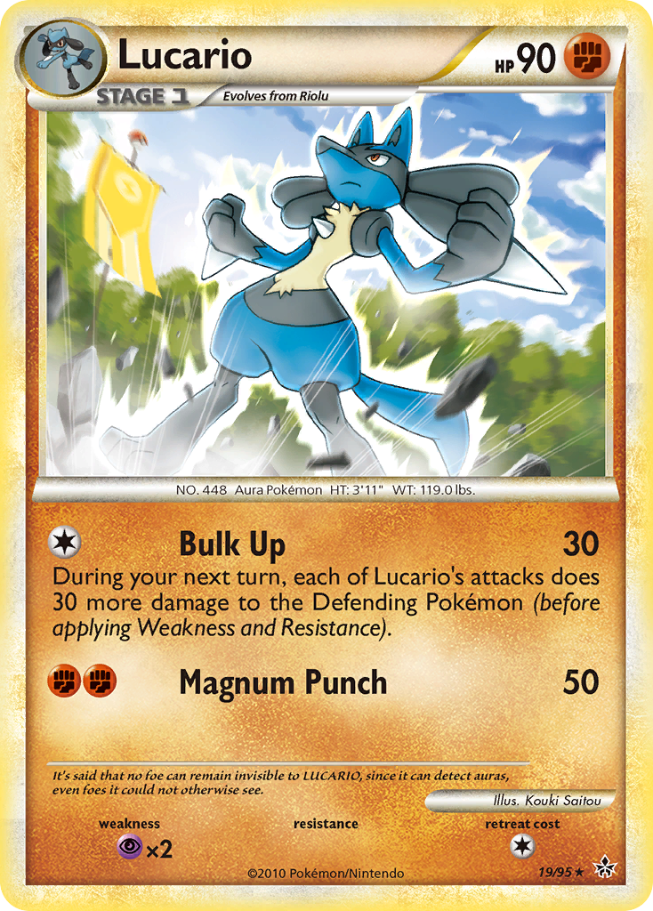 Lucario (19/95) [HeartGold & SoulSilver: Unleashed] | Jomio and Rueliete's Cards and Comics