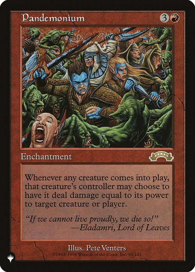 Pandemonium [The List] | Jomio and Rueliete's Cards and Comics