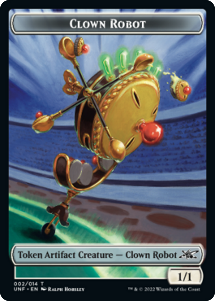Clown Robot (002) // Treasure (012) Double-Sided Token [Unfinity Tokens] | Jomio and Rueliete's Cards and Comics