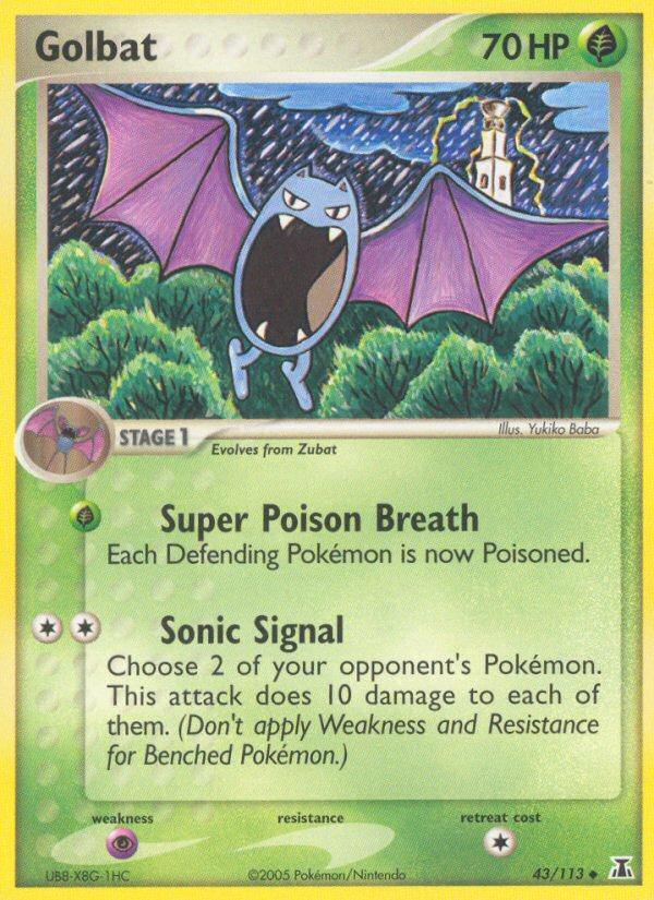 Golbat (43/113) [EX: Delta Species] | Jomio and Rueliete's Cards and Comics