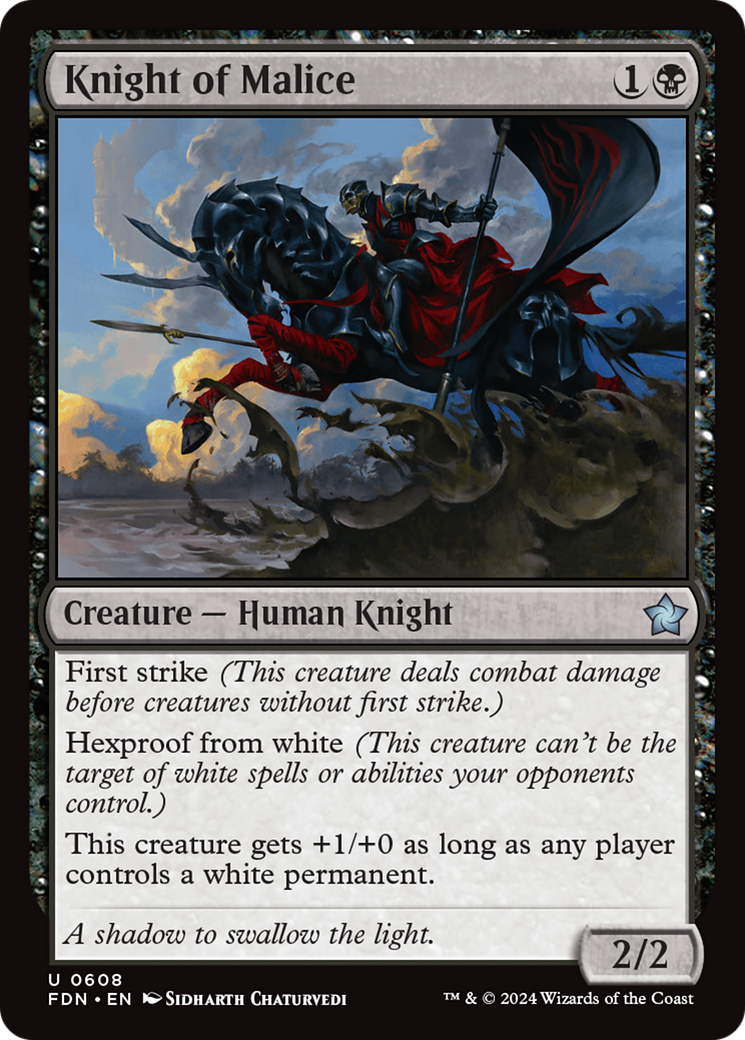 Knight of Malice [Foundations] | Jomio and Rueliete's Cards and Comics
