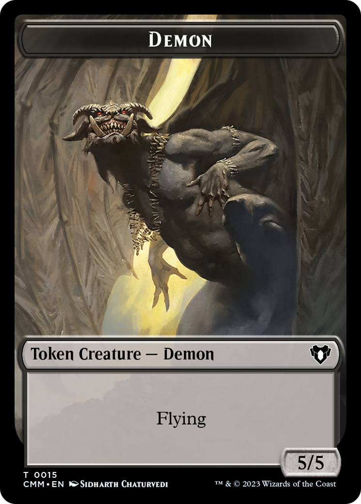 Demon Token [Commander Masters Tokens] | Jomio and Rueliete's Cards and Comics
