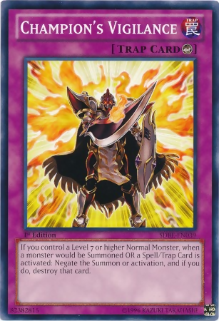 Champion's Vigilance [SDBE-EN039] Common | Jomio and Rueliete's Cards and Comics