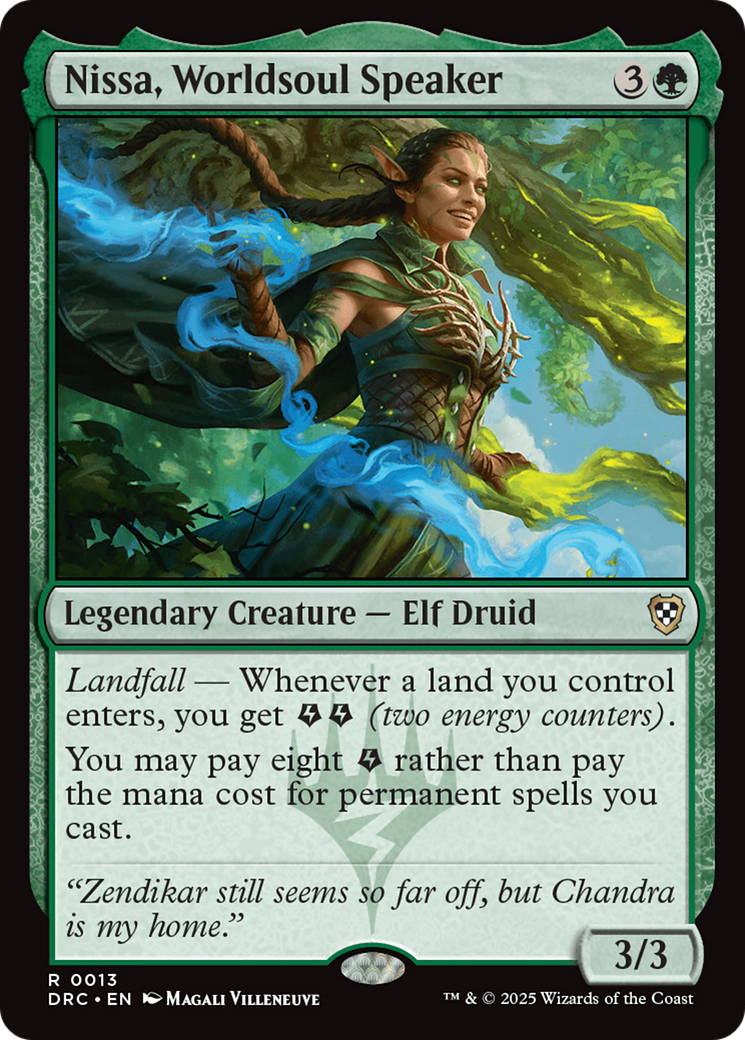 Nissa, Worldsoul Speaker [Aetherdrift Commander] | Jomio and Rueliete's Cards and Comics